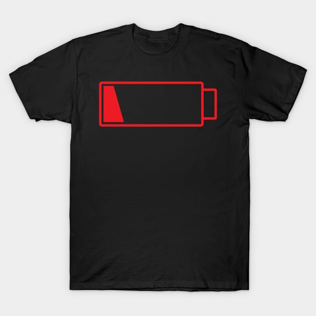 Low Battery T-Shirt by Teamtsunami6